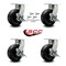 Service Caster 8 Inch Heavy Duty Phenolic Wheel Caster Set with Brakes and Swivel Locks, 4PK SCC-KP92S830-PHR-SLB-BSL-4 - alternate 2